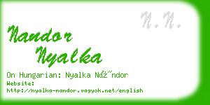 nandor nyalka business card